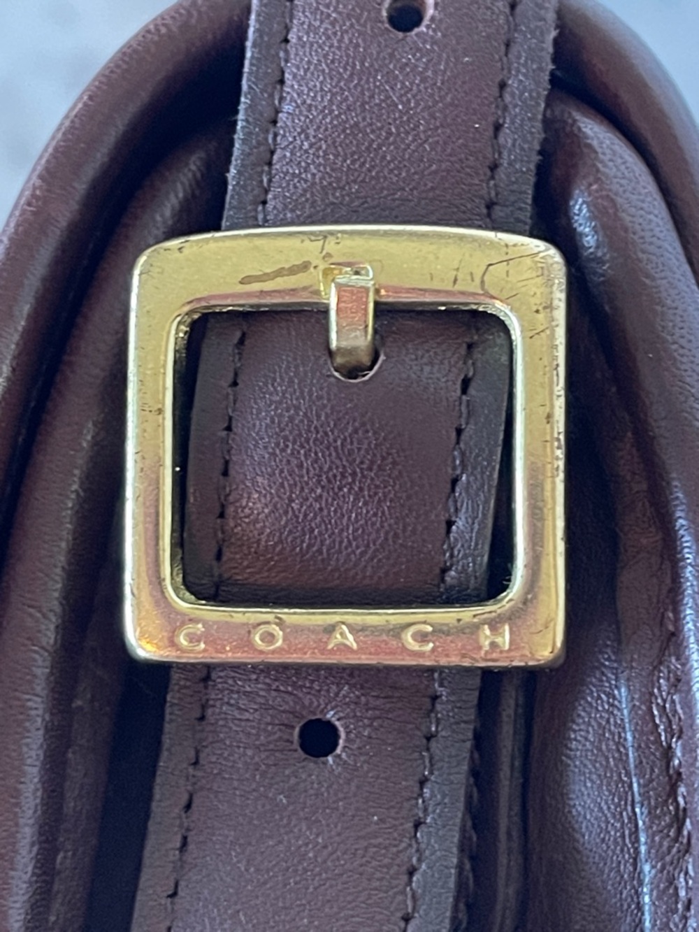 COACH Vintage Andrea Flap Shoulder Bag/Allison Flap Bag Mahogany Brown - Picture 13 of 17